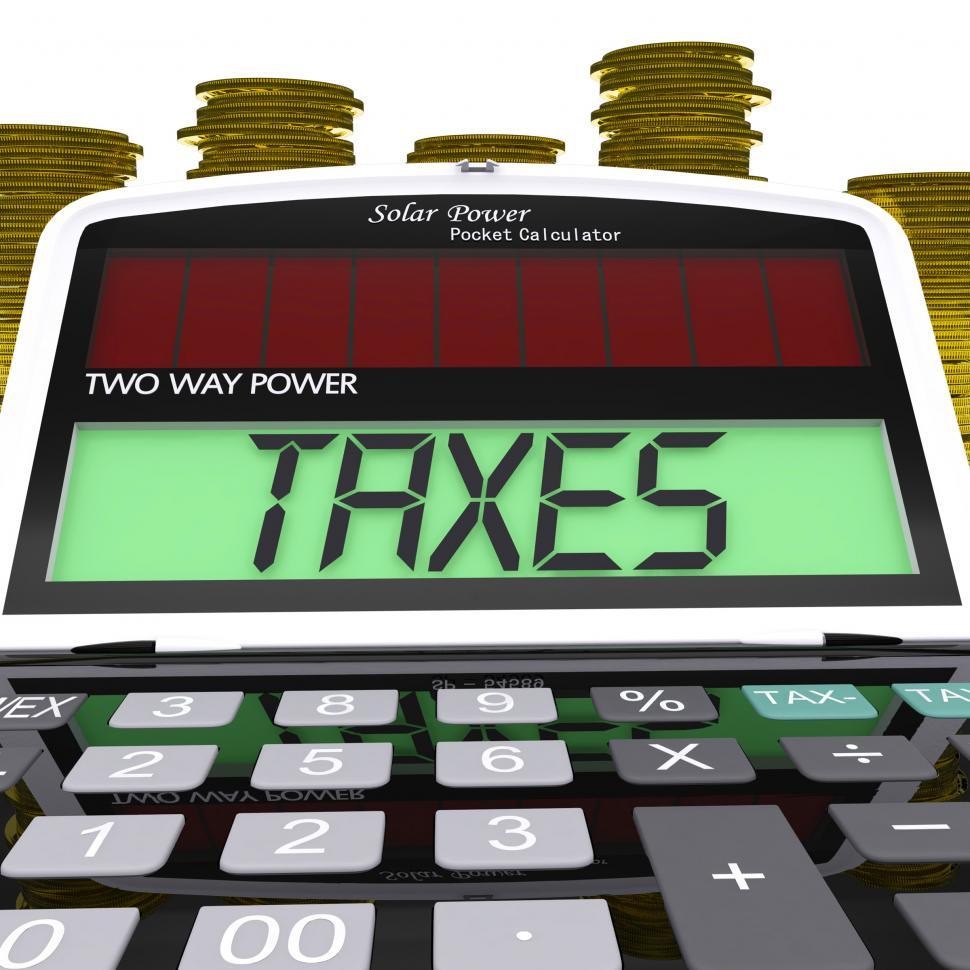 Free Image of Taxes Calculator Means Taxation Of Income And Earnings 