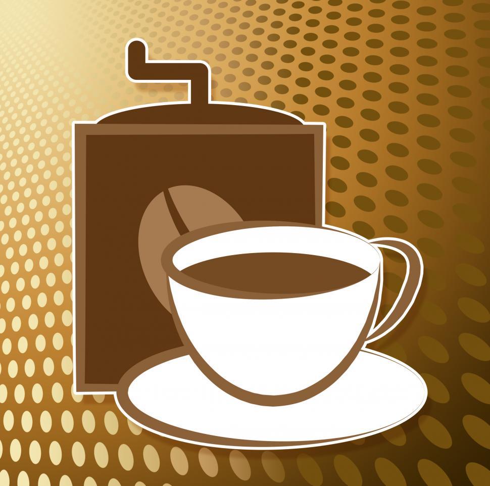 Free Image of Make Coffee Icon Shows Cafeteria Drinks And Brewing 