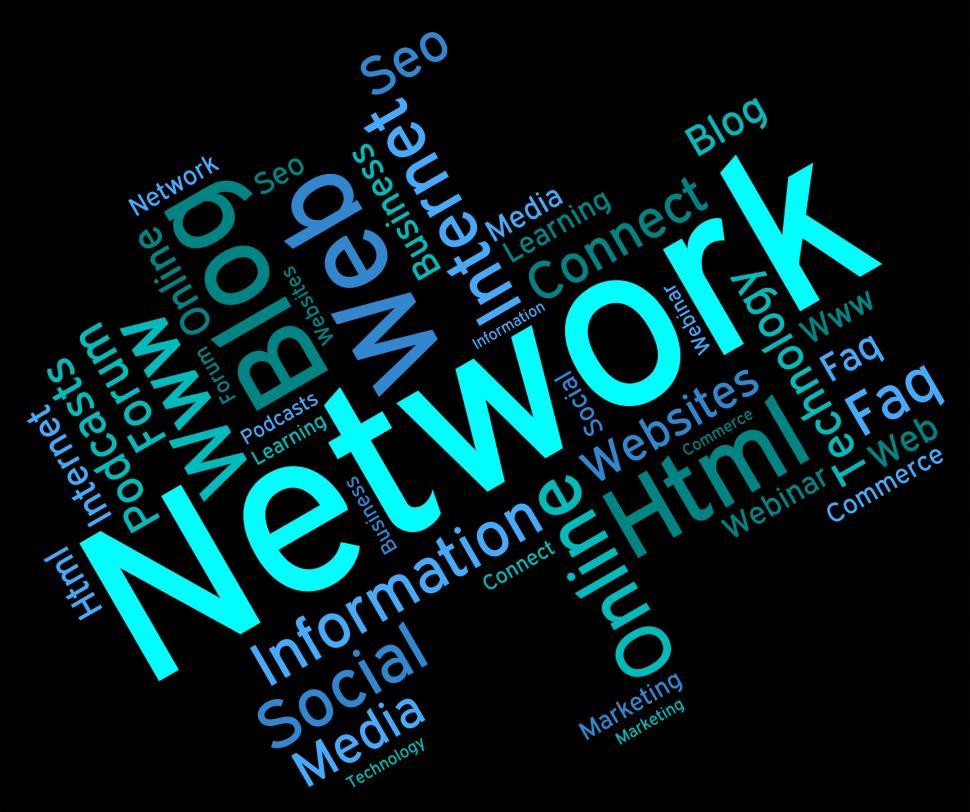 Free Image of Network Word Shows Global Communications And Connection 