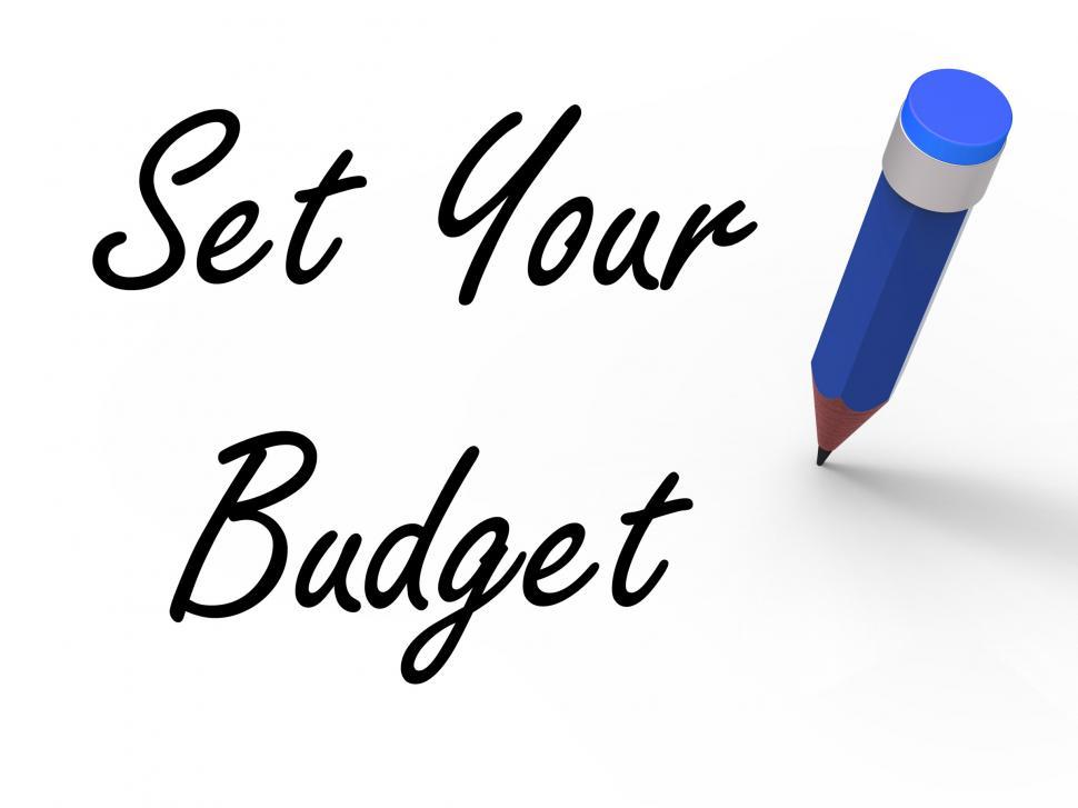 Free Image of Set Your Budget with Pencil Means Writing Financial Goals 
