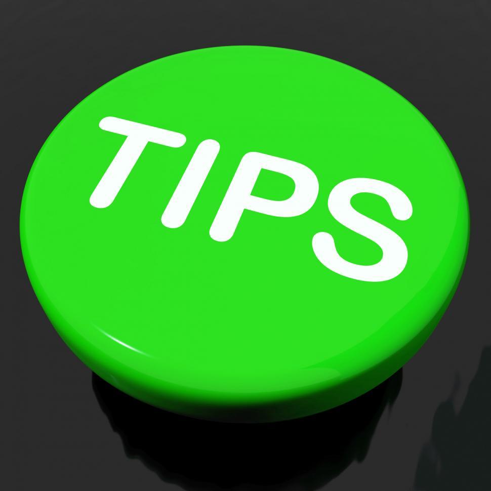 Free Image of Tips Button Shows Help Suggestions Or Instructions 