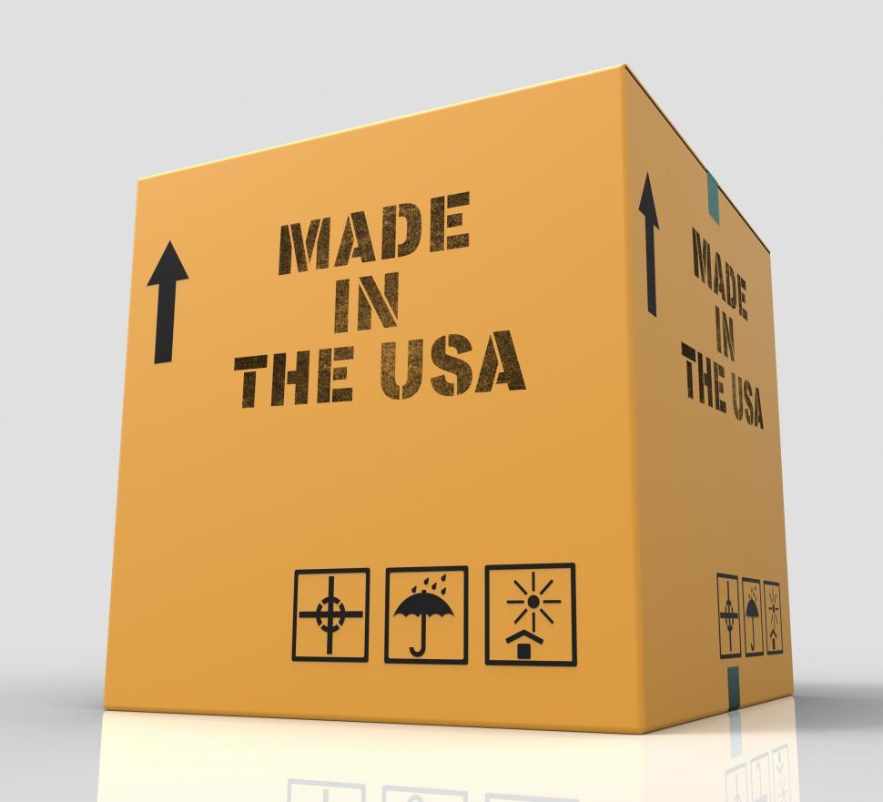 Free Image of Made In Usa Means United States Industry 3d Rendering 