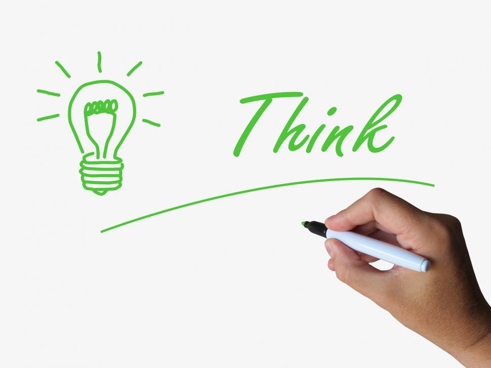 Free Image of Think Lightbulb Means Thinking Learning and Solving 