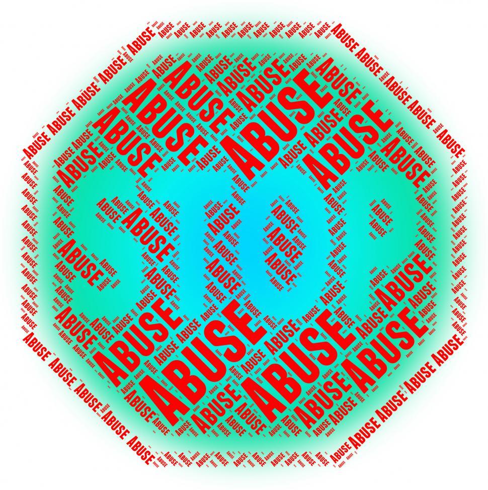 Free Image of Stop Abuse Shows Warning Sign And Abuses 