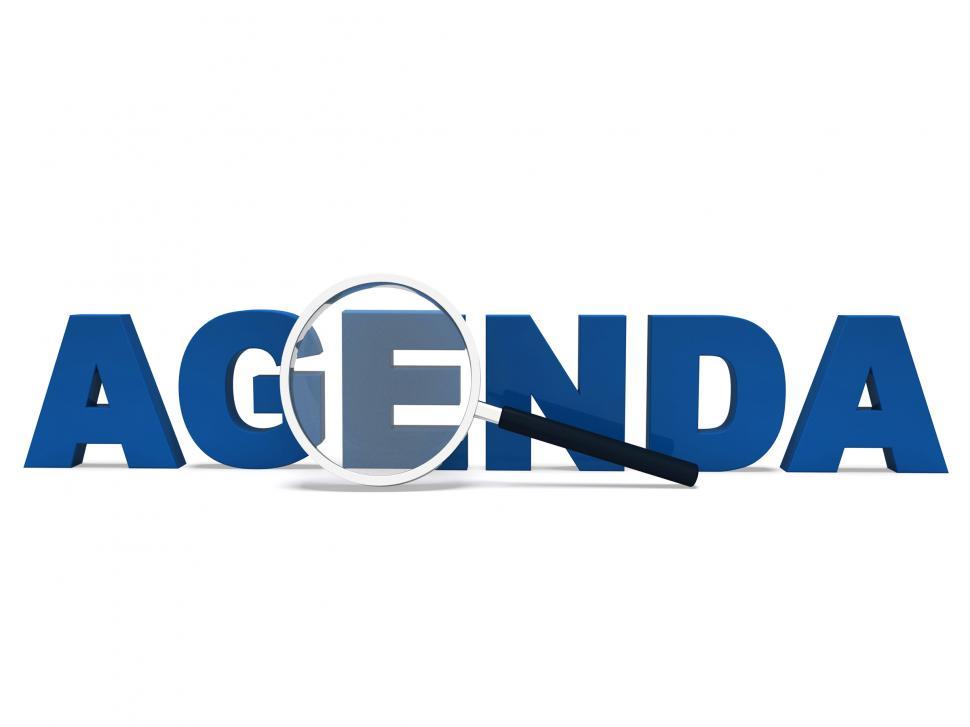 Free Image of Agenda Word Means To Do Schedule Program Or Agendas 