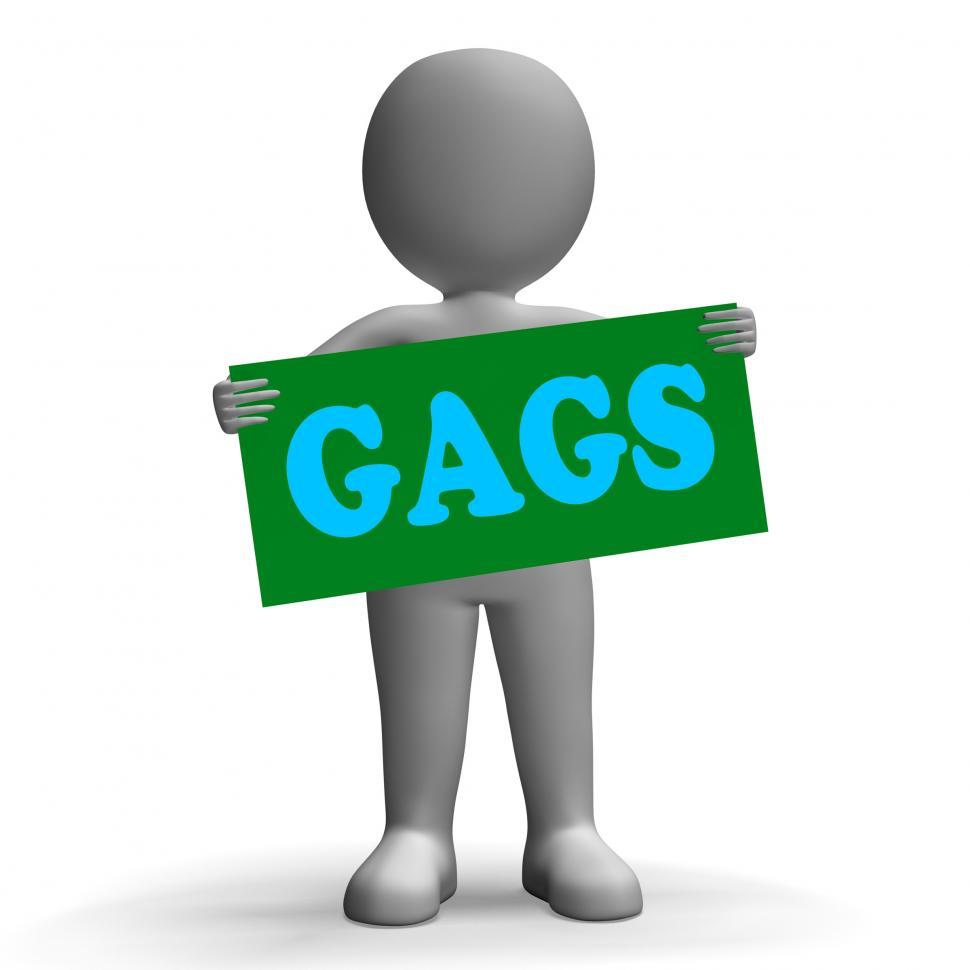 Free Image of Gags Sign Character Means Comedy And Jokes 
