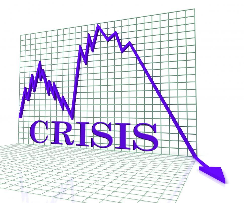 Free Image of Crisis Graph Represents Hard Times And Calamity 3d Rendering 