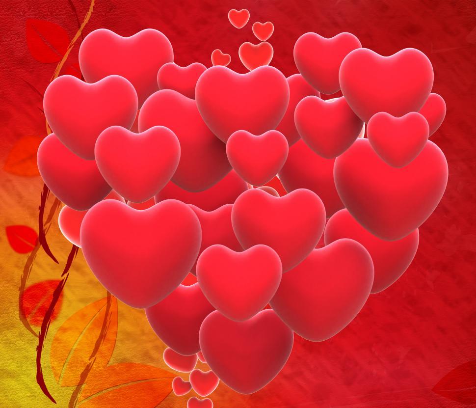 Free Image of Heart Made With Hearts Shows Romantic Wedding And Marriage 