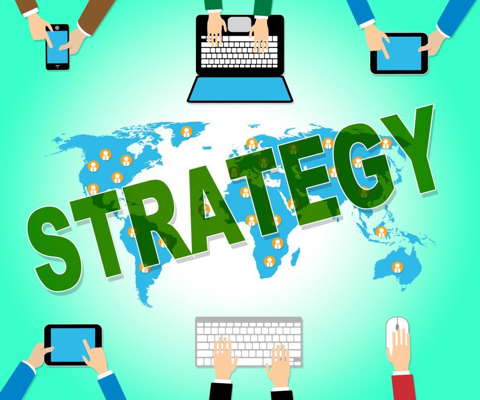 Free Image of Business Strategy Shows Tactics Plans And Innovation 