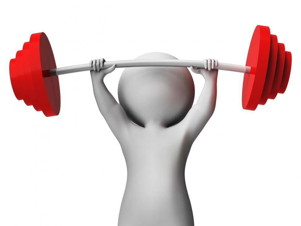 Free Image of Weight Lifting Represents Workout Equipment And Athletic 3d Rend 