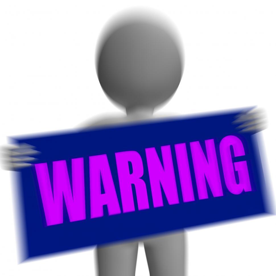 Free Image of Warning Sign Character Displays Danger And Hazard 