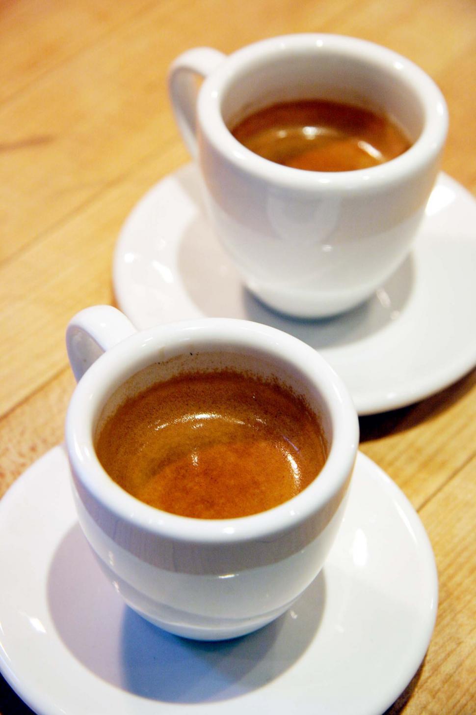 Free Image of Two espresso shots 