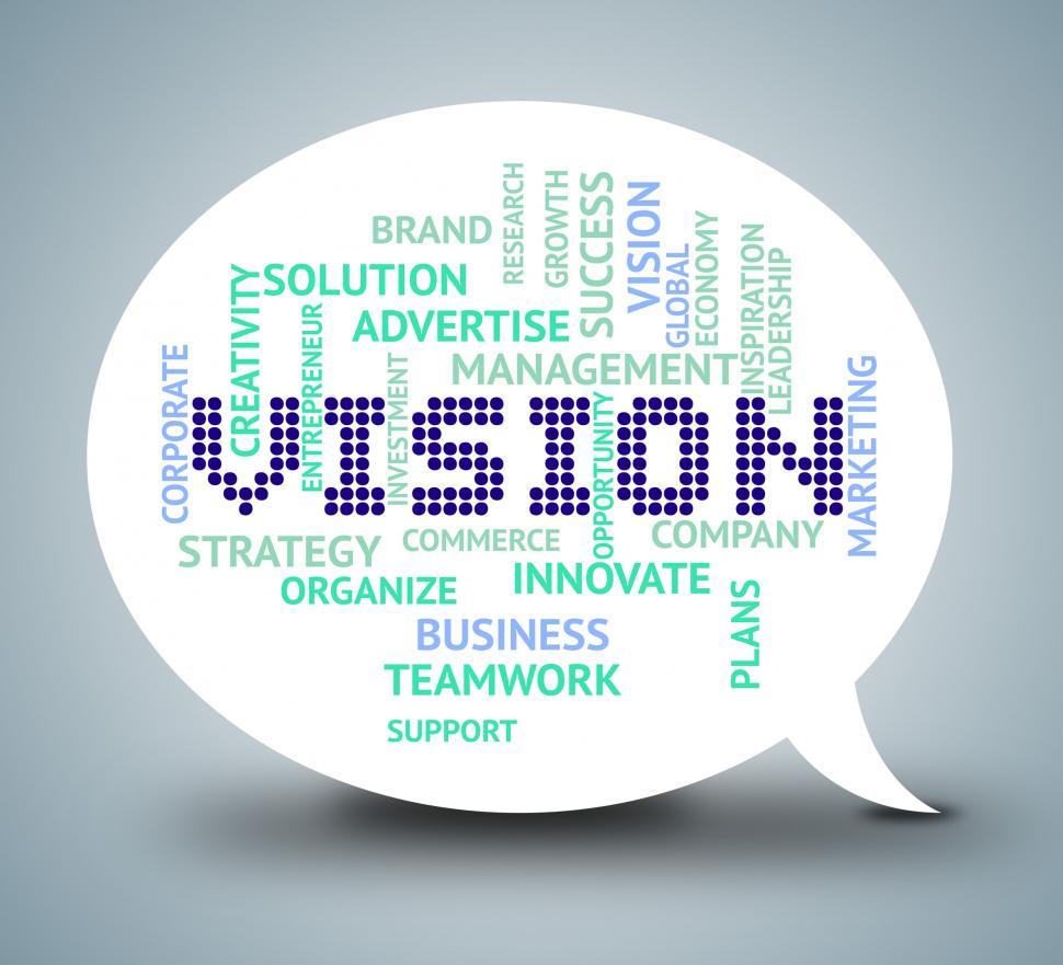 Free Image of Vision Bubble Shows Plan Speak And Aspire 