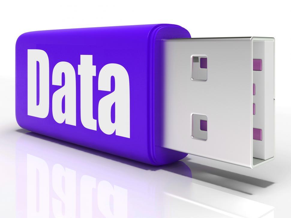 Free Image of Data Pen drive Means Database Or Digital Information 