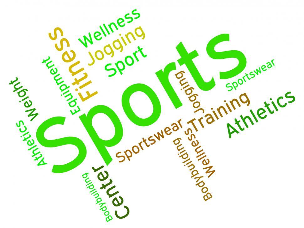 Free Image of Sports Word Shows Physical Activity And Exercising 