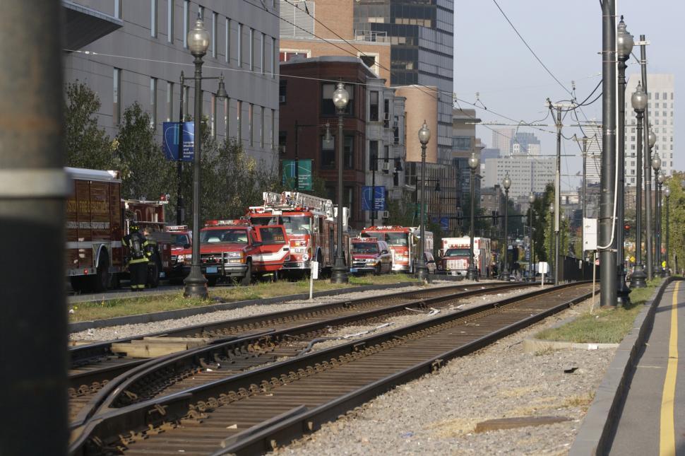 Free Image of fire trucks and tracks 