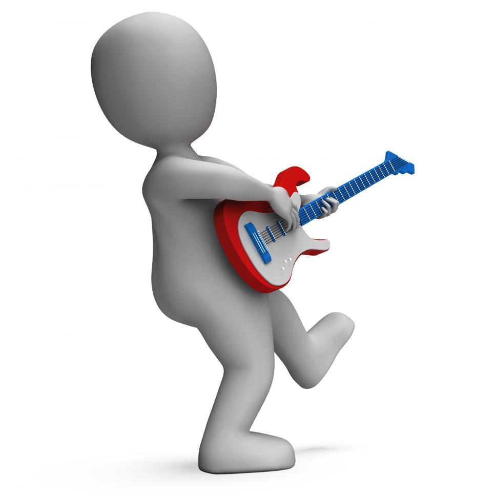Free Image of Guitarist Shows Rock Music Guitar Playing And Character 