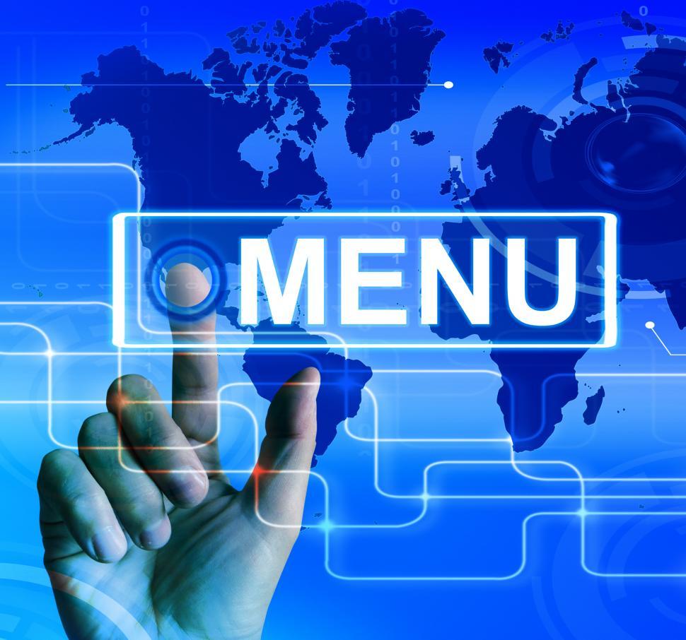 Free Image of Menu Map Displays International Choices and Options 