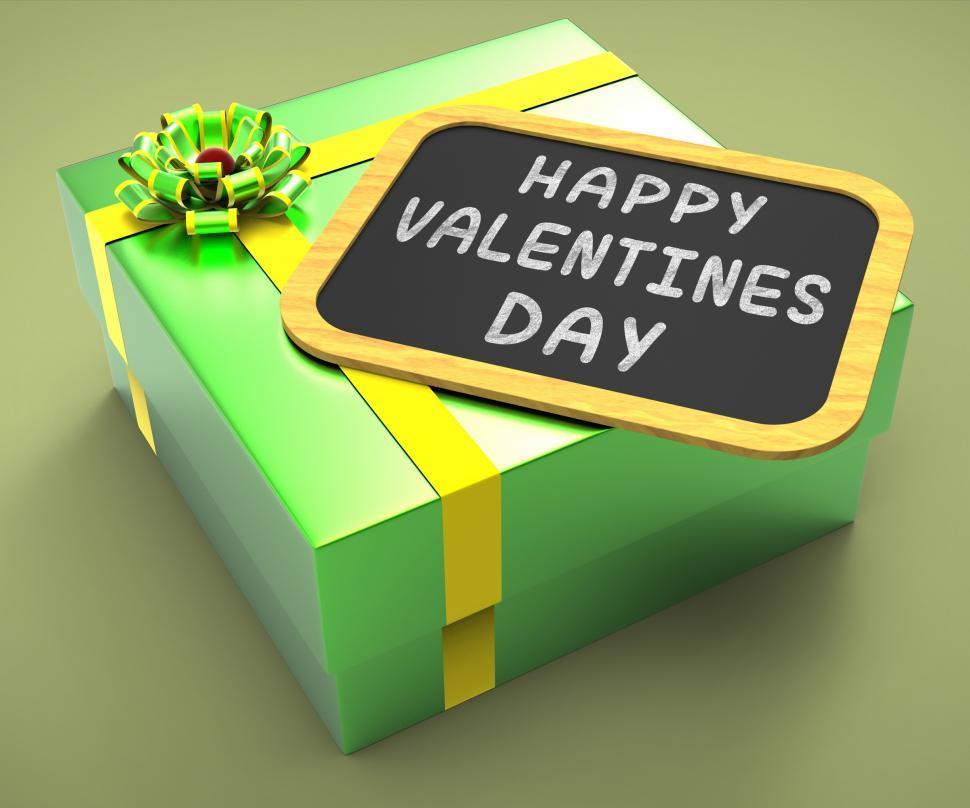 Free Image of Happy Valentines Day Present Shows Romantic Celebration Or Valen 