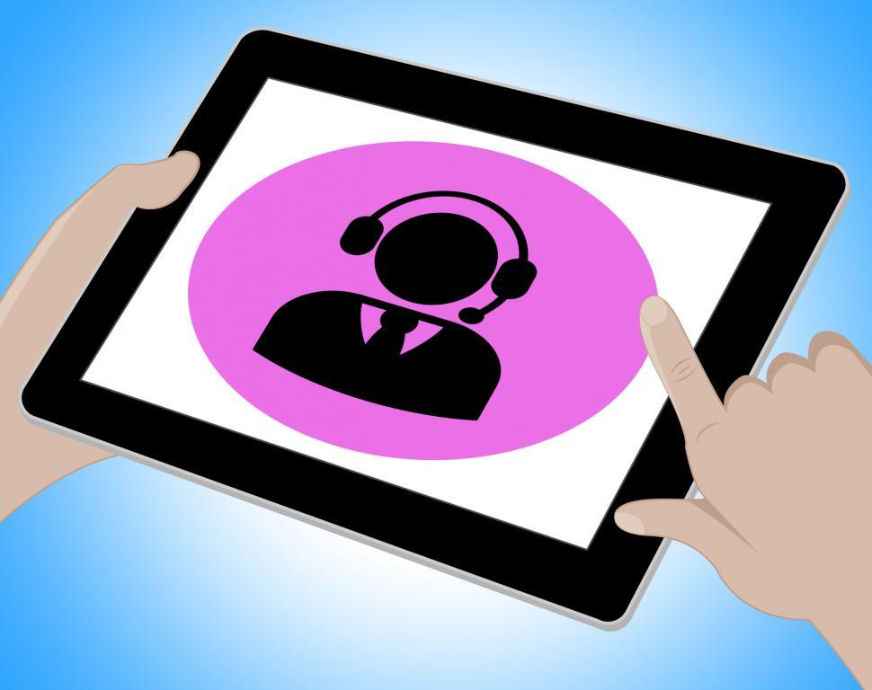 Free Image of Voip Tablet Shows Voice Over Broadband 3d Illustration 