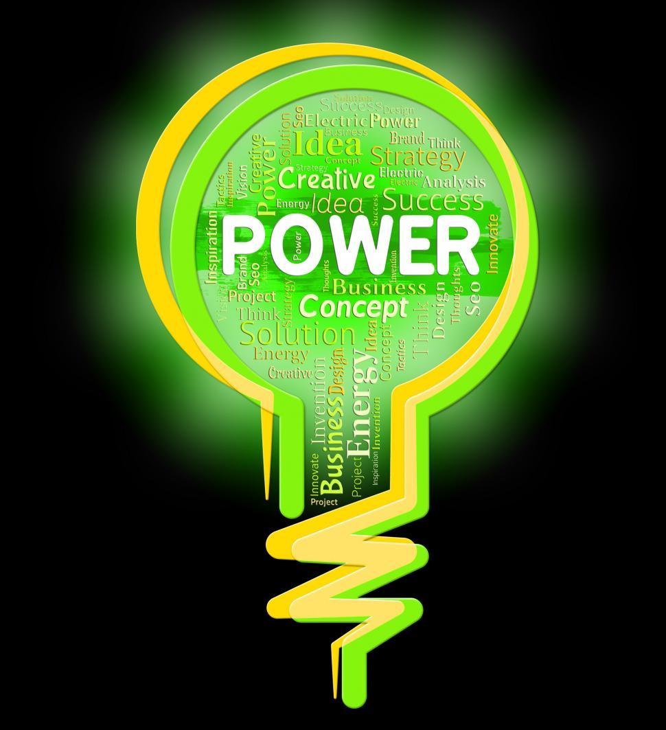 Free Image of Power Lightbulb Means Mightiness Might And Lightbulbs 