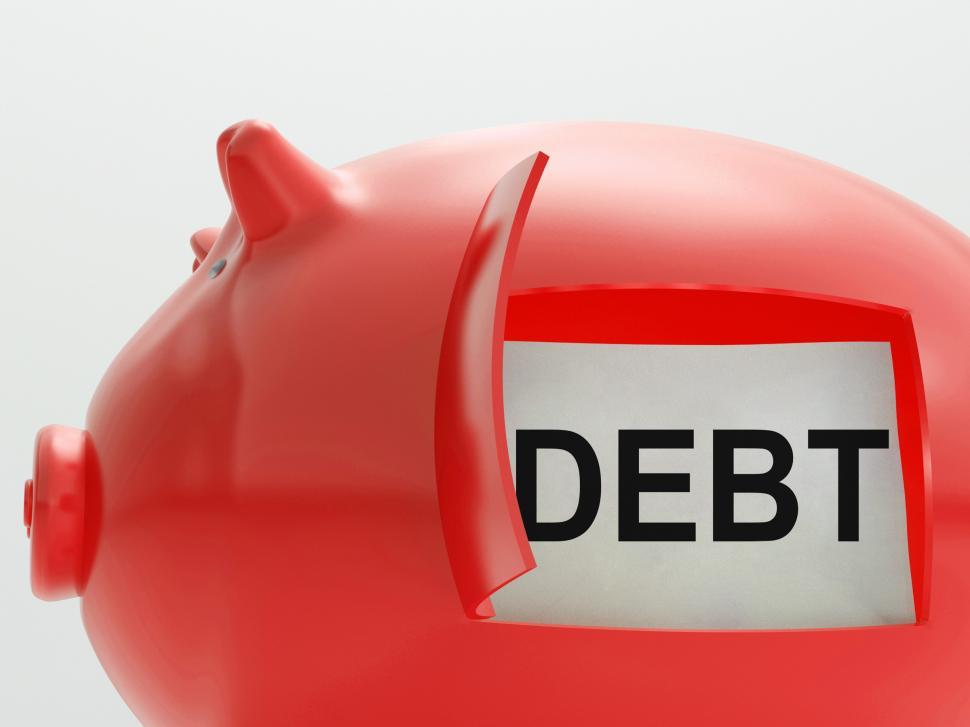Free Image of Debt Piggy Bank Means Arrears And Money Owed 