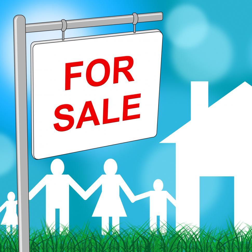 Free Image of House For Sale Means Residential Home And Household 