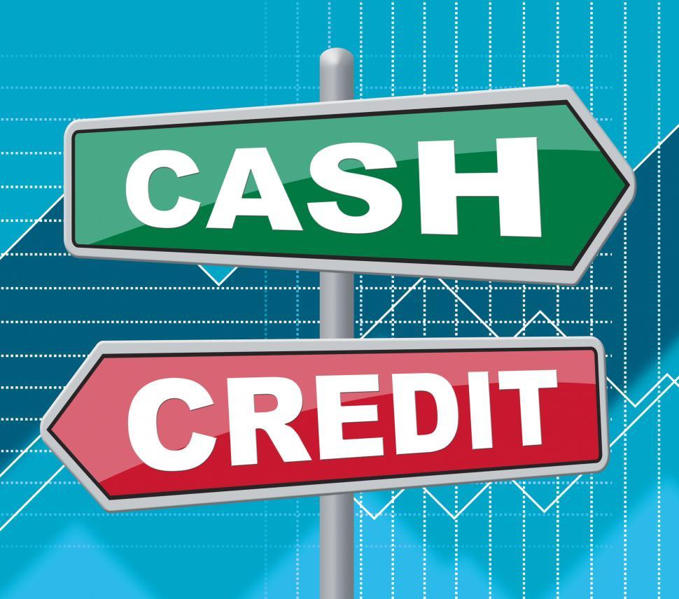 Free Image of Cash Credit Signs Means Saving And Owing 