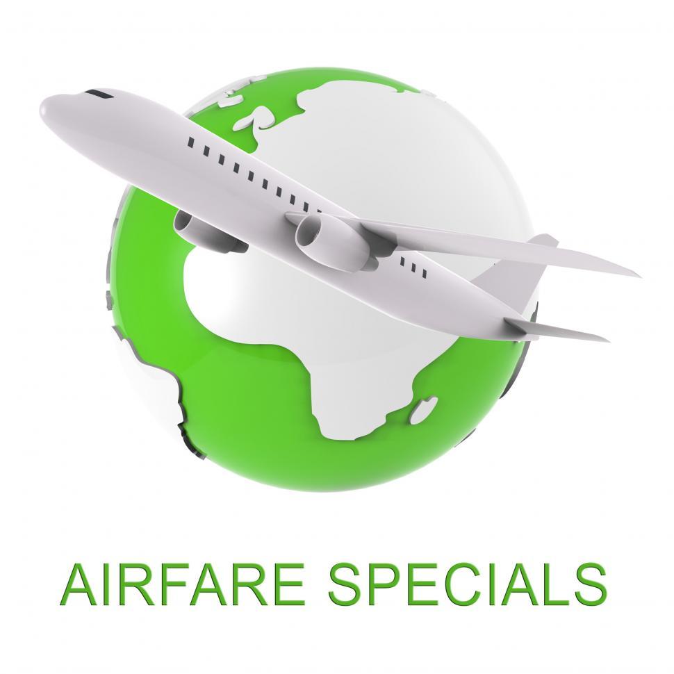 Free Image of Airfare Specials Means Airplane Promotion 3d Rendering 