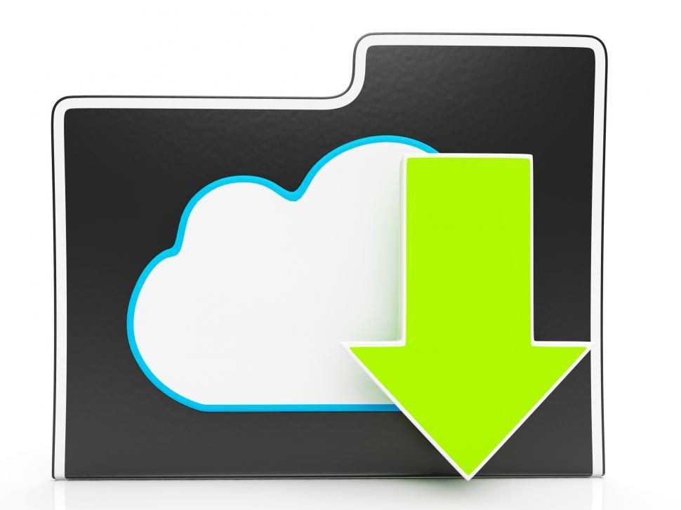 Free Image of Download Arrow And Cloud File Showing Downloading 