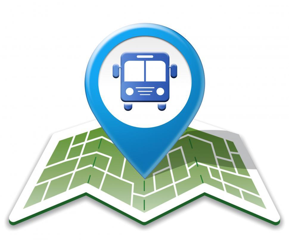Free Image of Bus Map Shows Public Transport 3d Illustration 