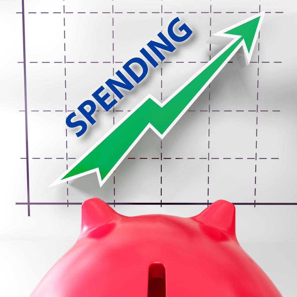 Free Image of Spending Graph Means Rise In Outgoings And Costs 