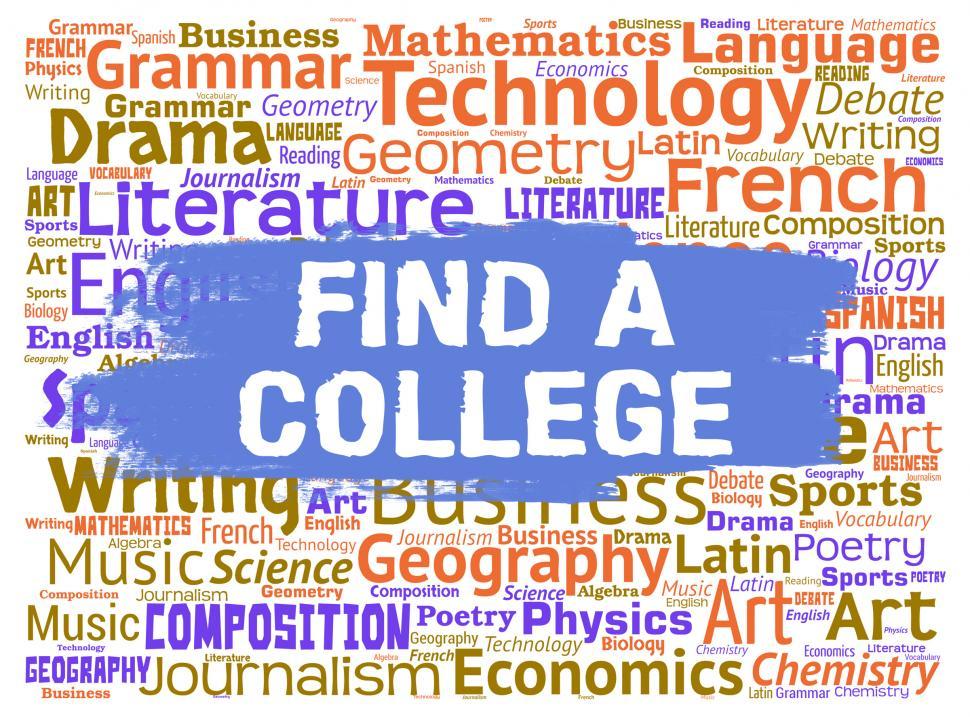 Free Image of Find College Means Search Out And Colleges 