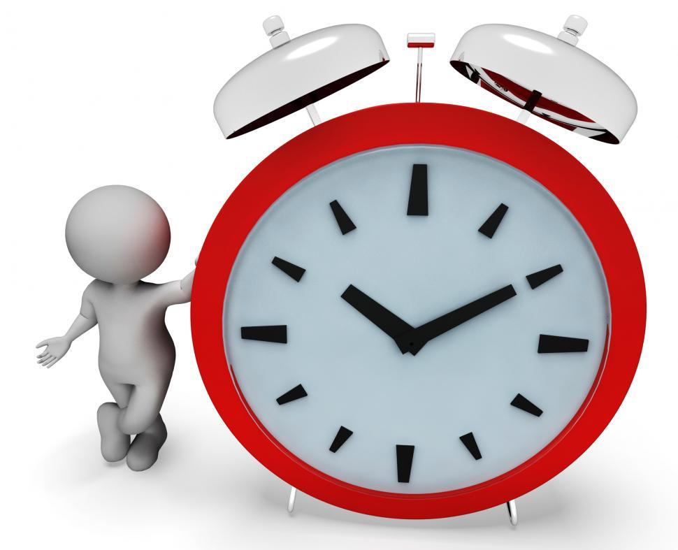 Free Image of Alarm Character Indicates Alert Illustration And Time 3d Renderi 