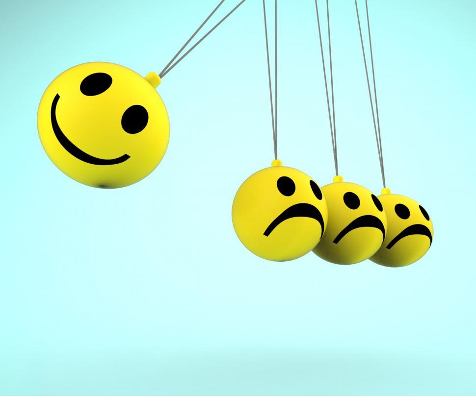 Free Image of Happy And Sad Smileys Showing Emotions 