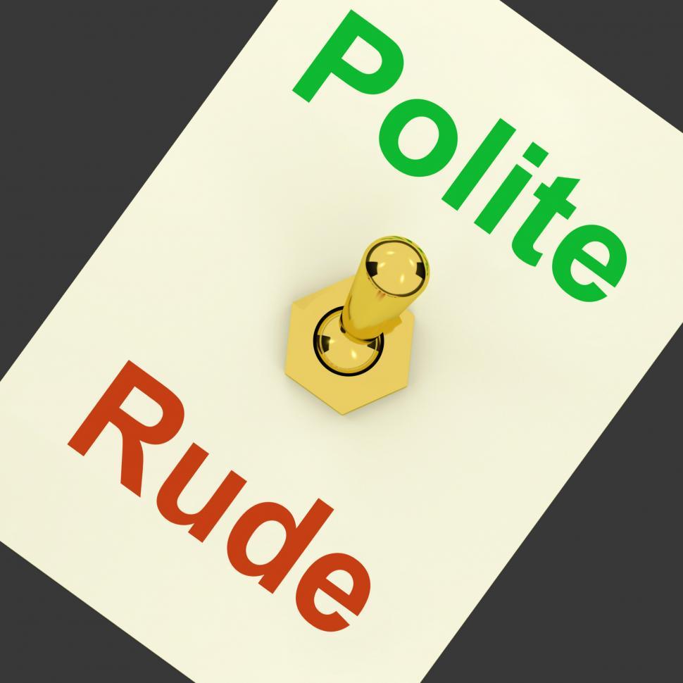 Free Image of Polite Rude Lever Shows Manners And Disrespect 
