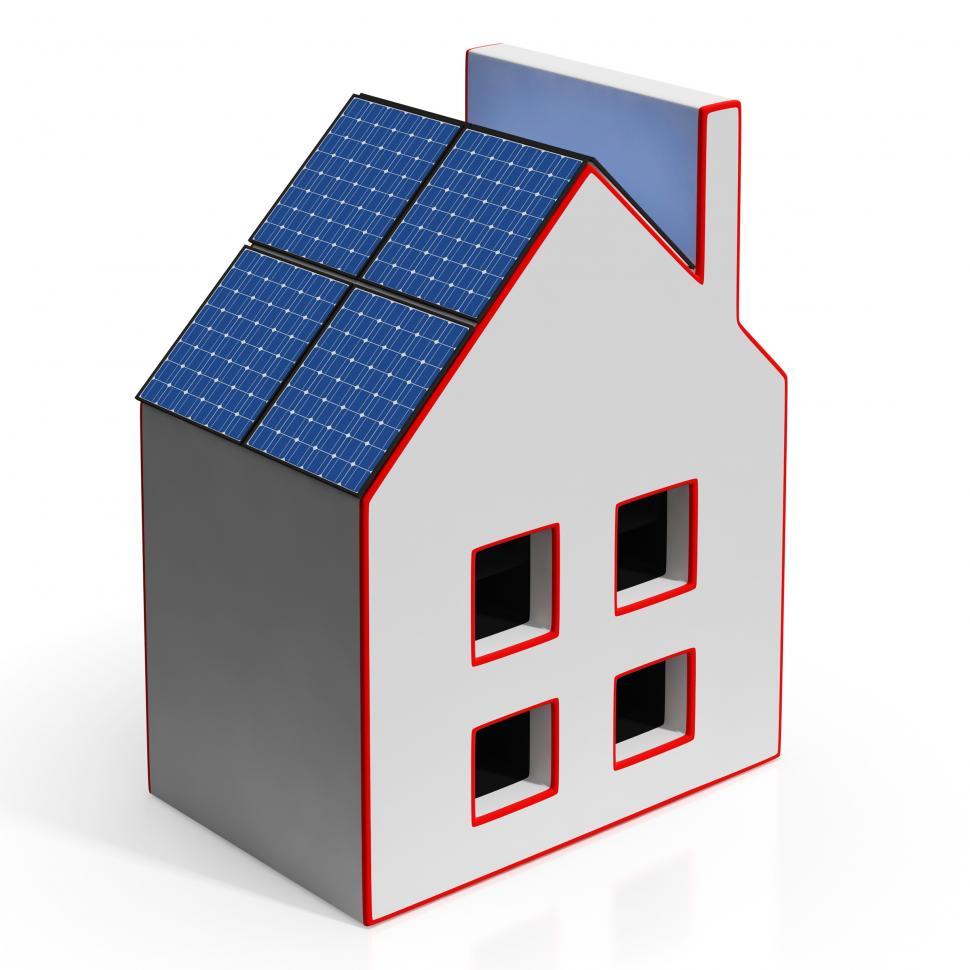 Free Image of House With Solar Panels Shows Renewable Energy 
