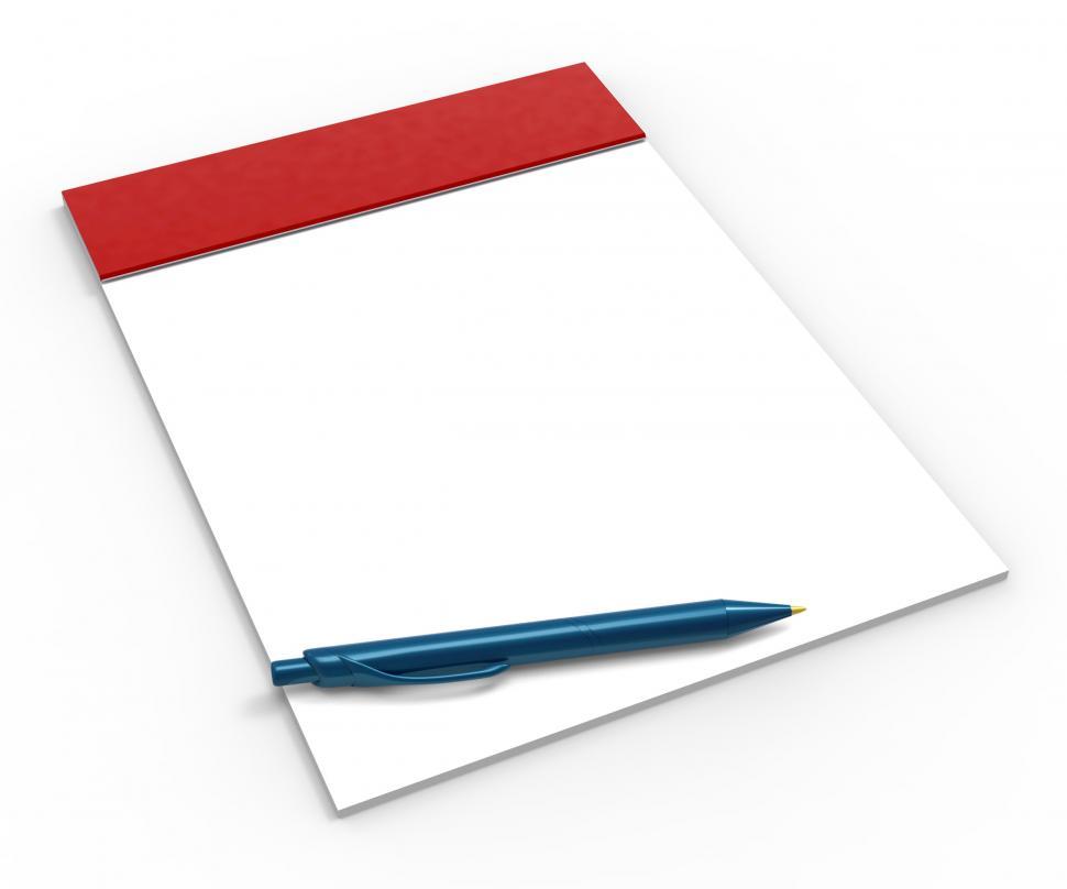 Free Image of Blank Notepad With Copyspace Shows Empty White Note Book 