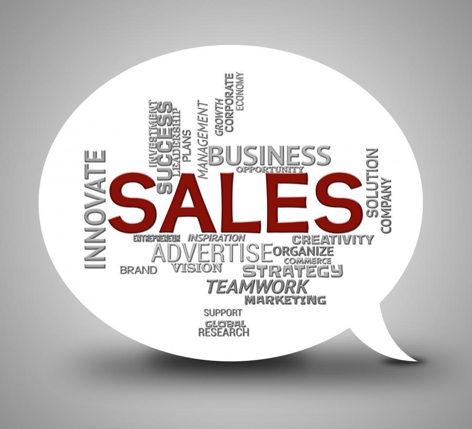 Free Image of Sales Bubble Shows Retail Commerce 3d Illustration 
