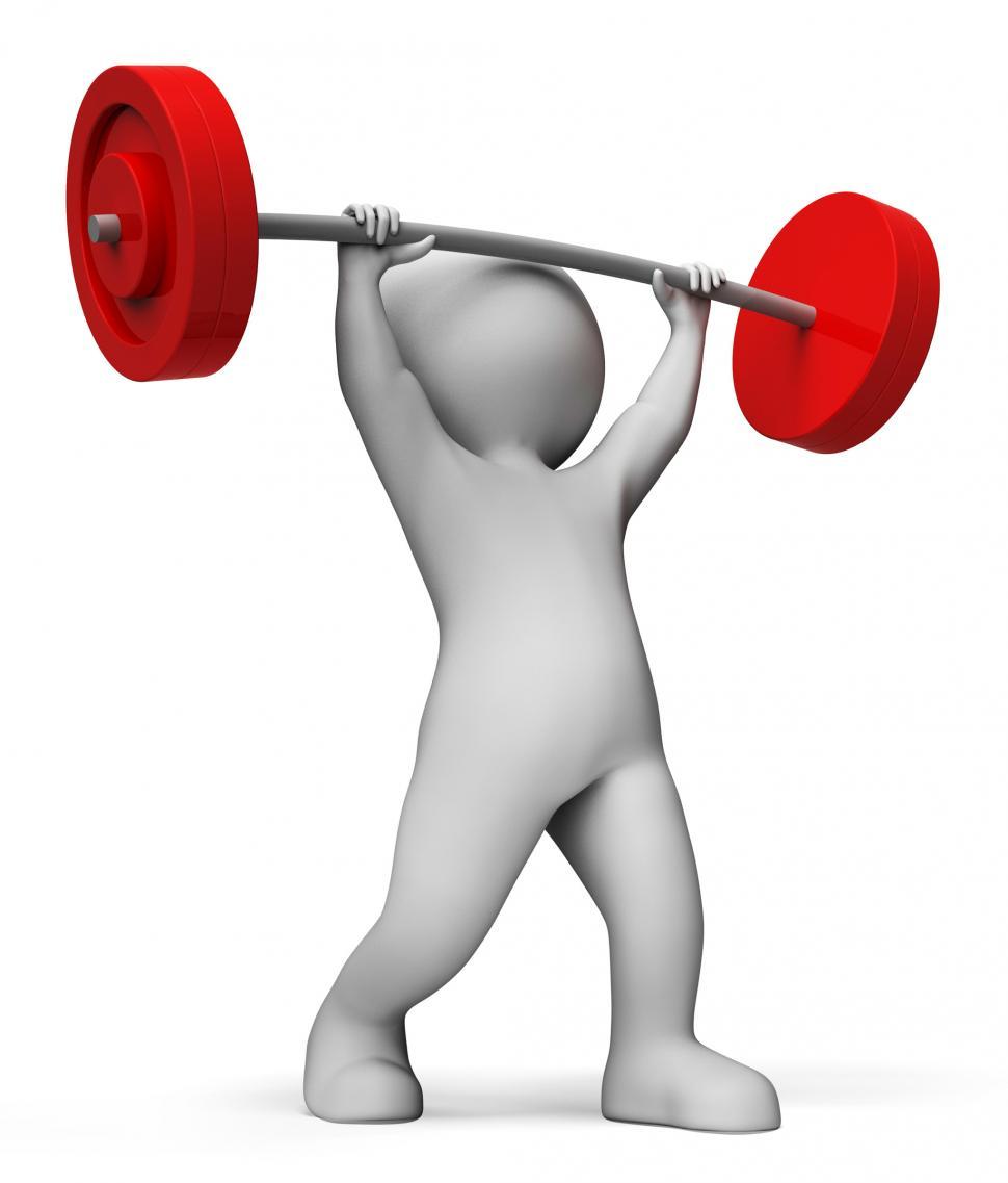 Free Image of Weight Lifting Means Muscular Build And Athletic 3d Rendering 