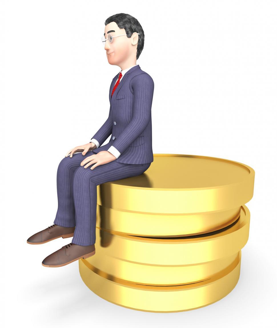 Free Image of Character Finance Shows Business Person And Success 3d Rendering 