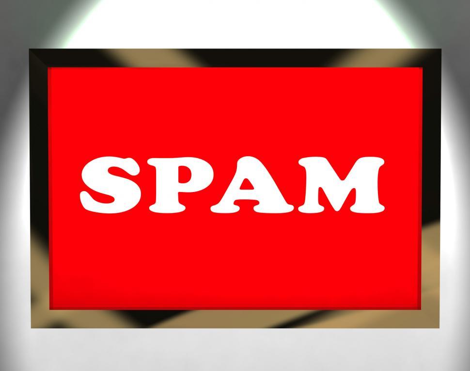 Free Image of Spam Screen Showing Spamming Unwanted And Malicious Email 