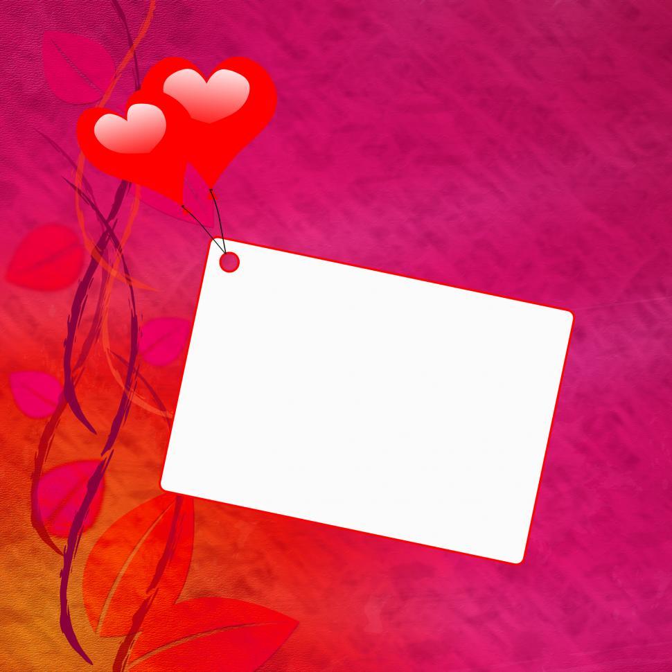 Free Image of Heart Balloons On Note Shows Love Message Or Letter 