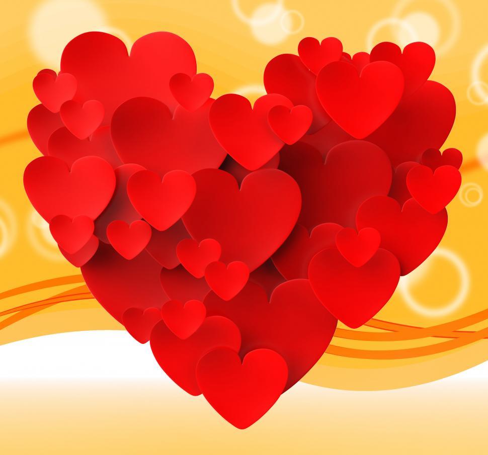 Free Image of Heart Made With Hearts Means Romance Passion And Love 