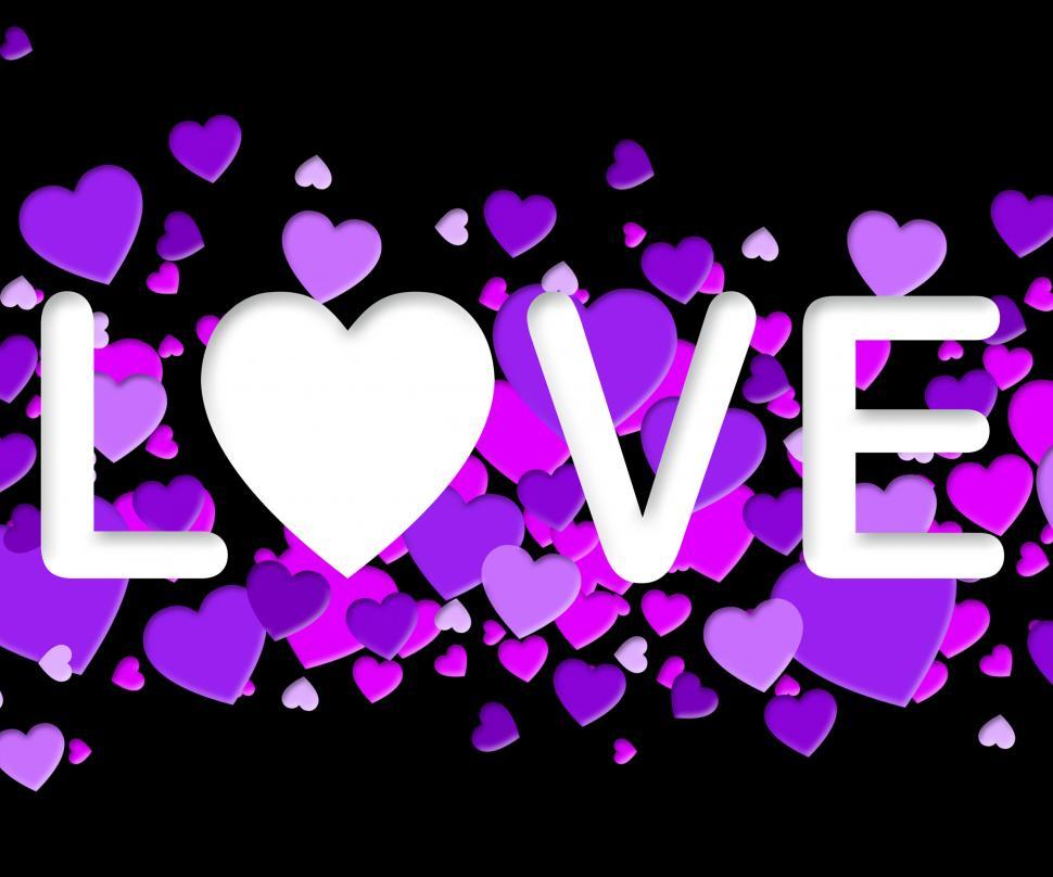 Free Image of Love Word Means Romance Loving 3d Illustration 