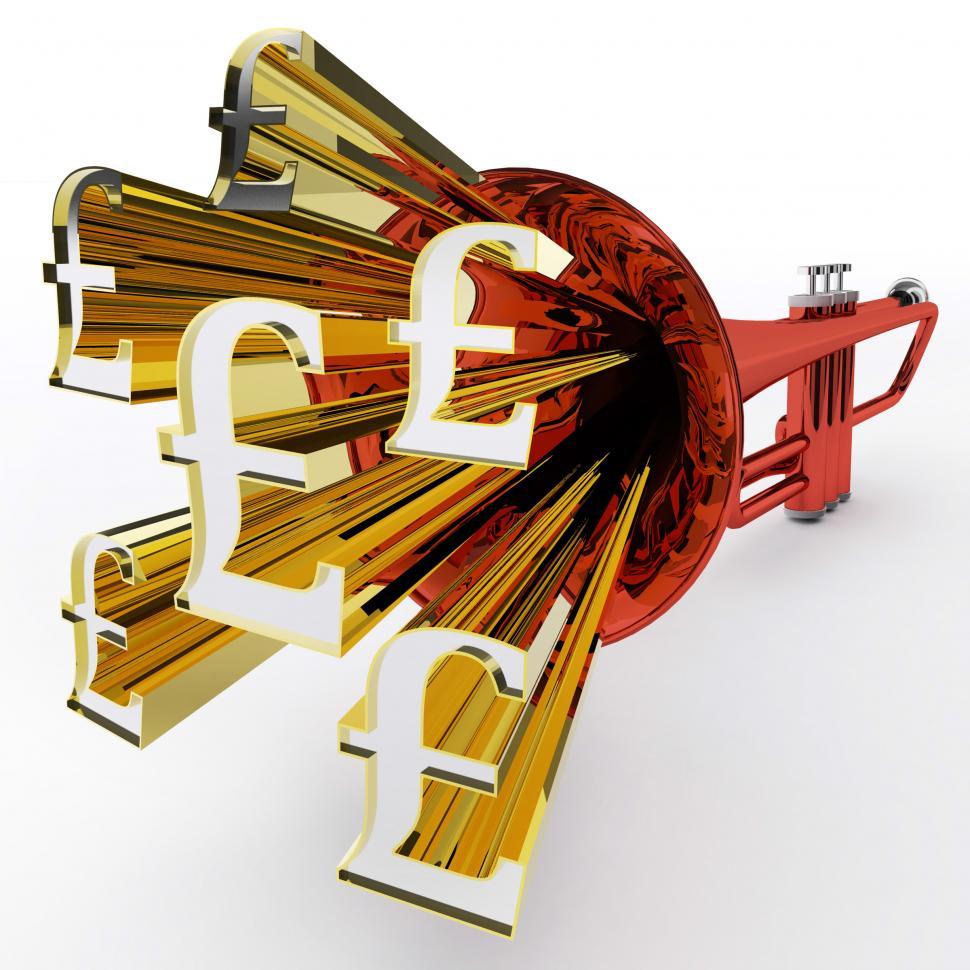 Free Image of Pound Sign Shows British Wealth And Money 