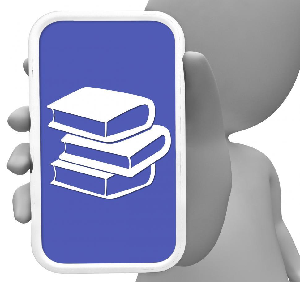 Free Image of Books Online Represents Internet Schooling 3d Rendering 