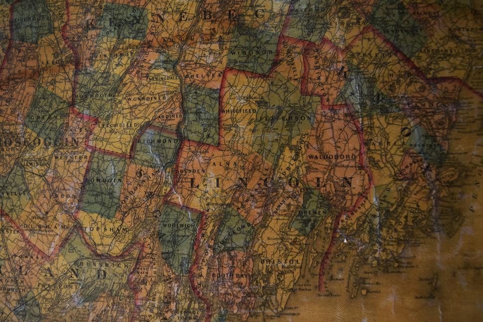 Free Image of Old State Map 