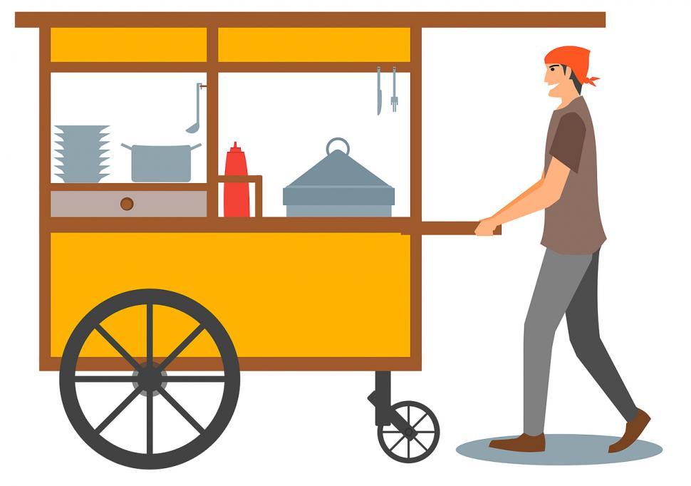 Free Image of Street food cart 