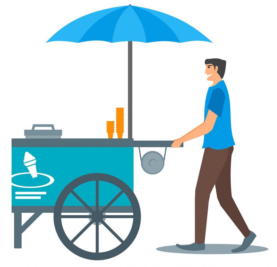 Free Image of Ice cream cart 